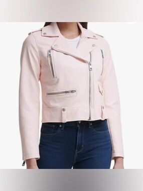 Levi's Pale Pink Faux Leather Moto Jacket
